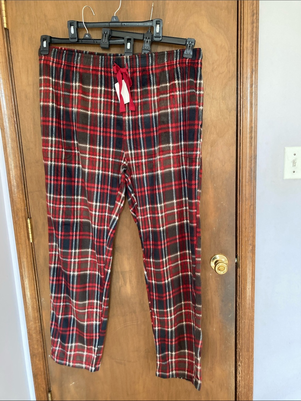 Cuddl Duds plaid print PJ pant w pockets sleepwear loungewear comfy men’s 2XLT